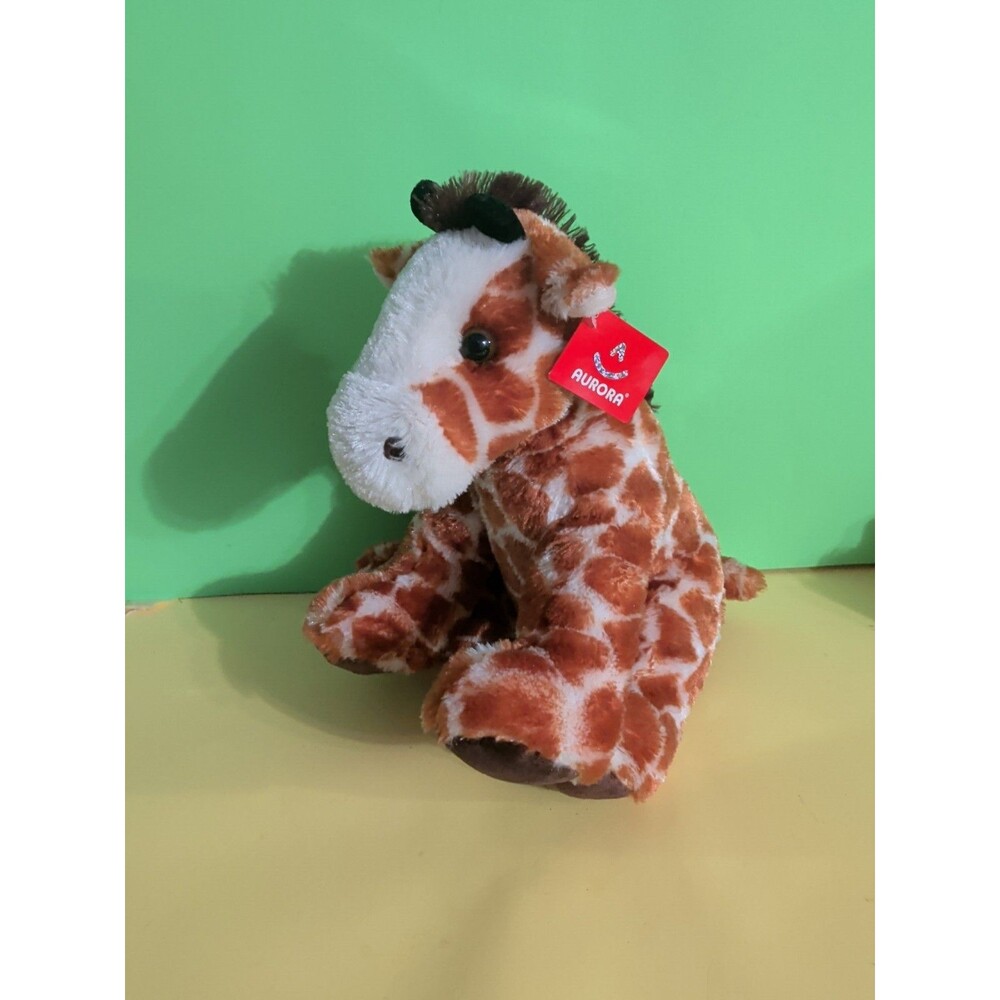 Aurora World Sitting Giraffe Plush 2021 Stuffed Animal 12 inch Brown NWT